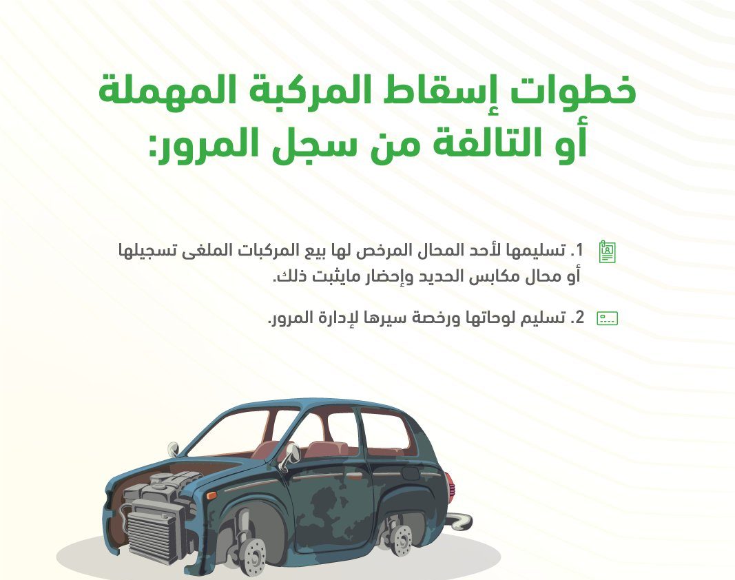 اسقاط السيارات القديمة مجانا