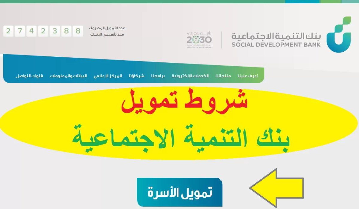 شروط تمويل الاسرة