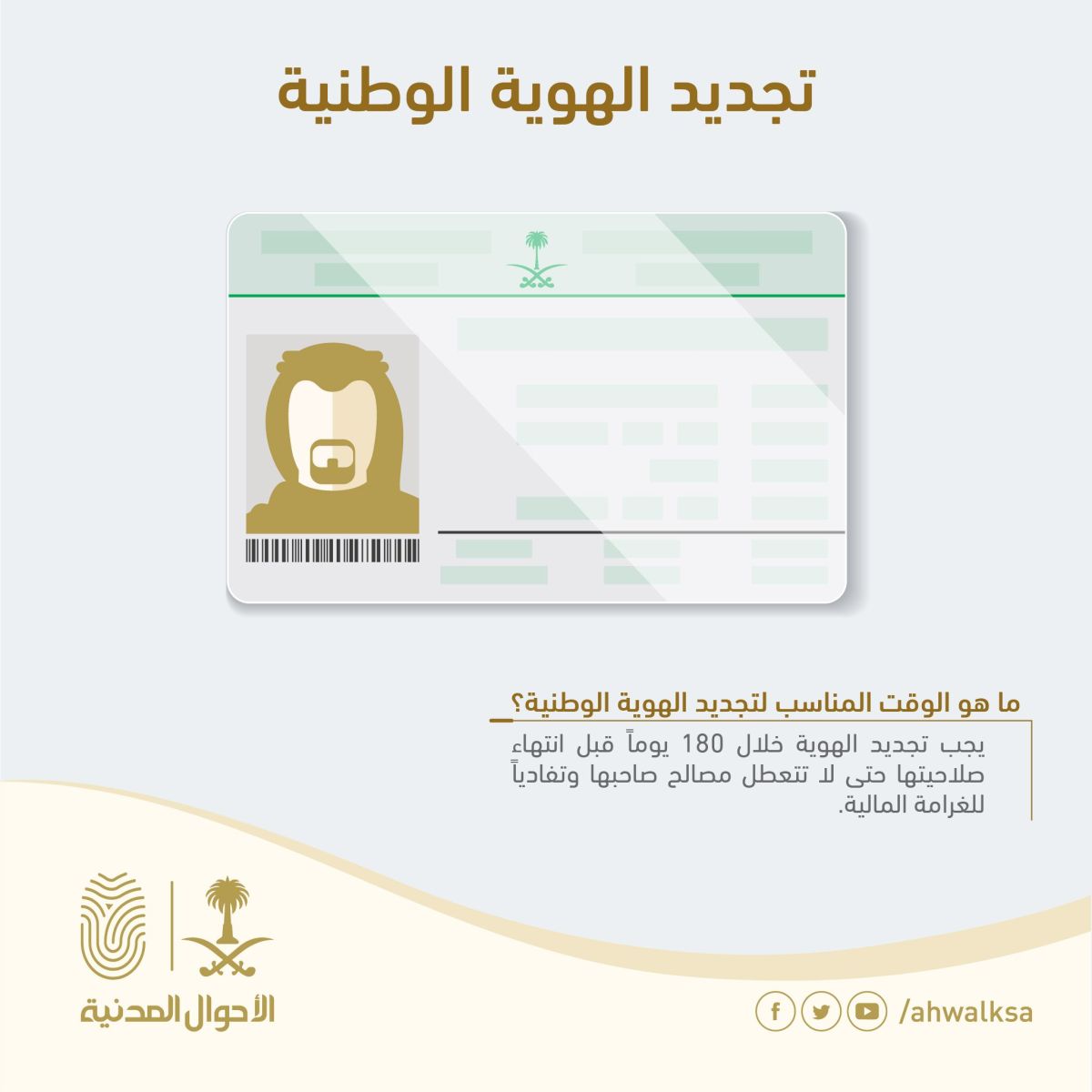 غرامة تأخير تجديد الهوية 